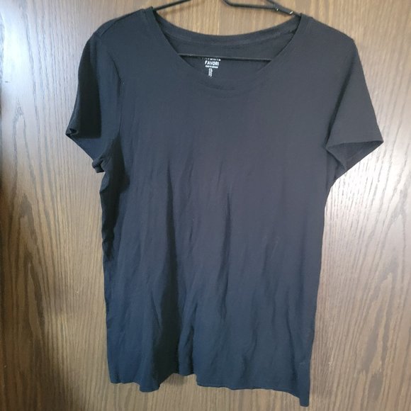 GAP Black Scoop Neck Favorite Tee Size Large - Picture 7 of 11